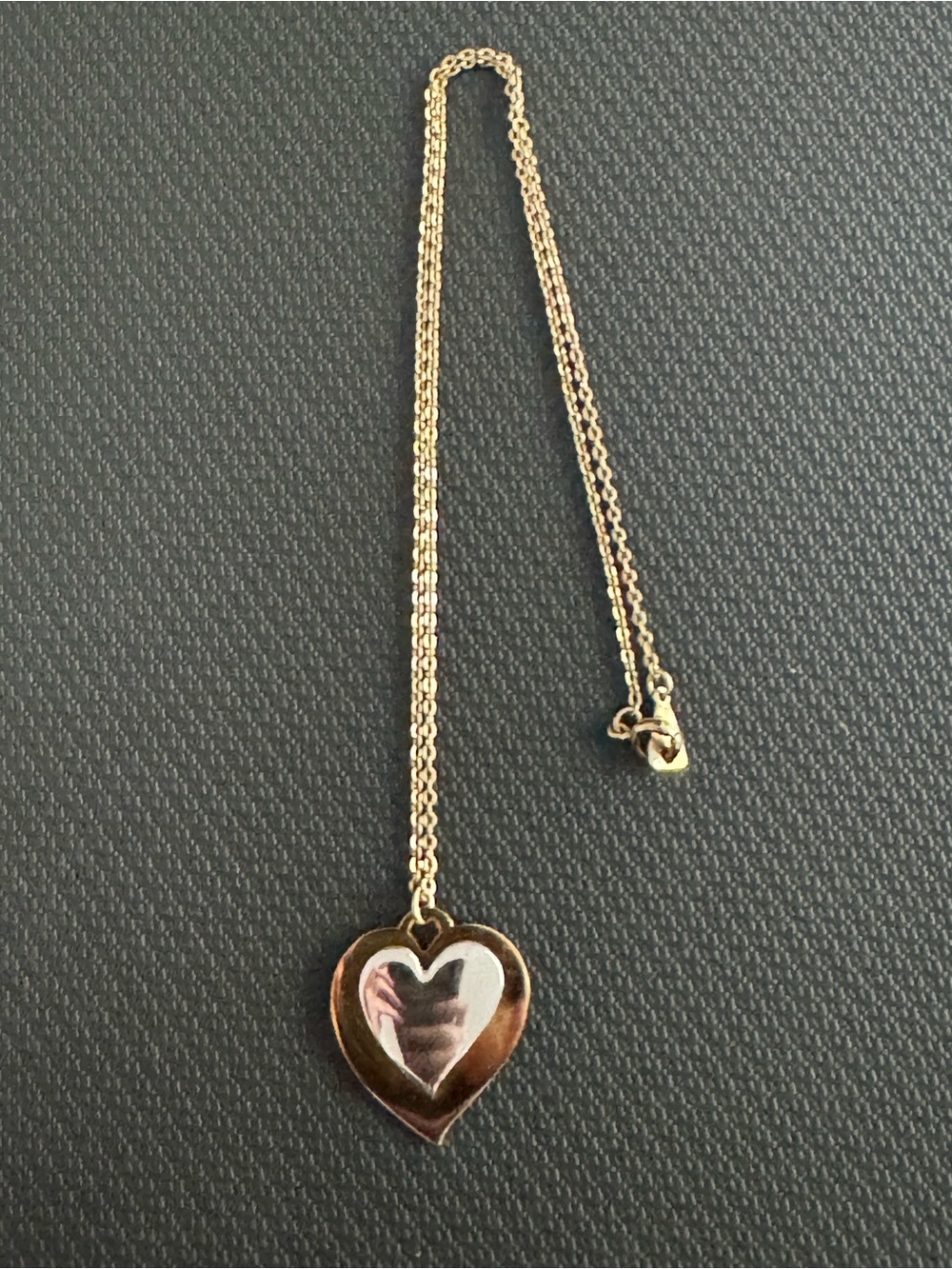 Artistry two tone heart pendant necklace. Amway 70’s/80’s